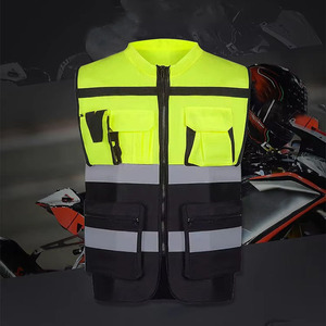 Chaleco de seguridad con cinta reflectante de alta visibilidad Ropa DE TRABAJO personalizable de suministro de fábrica Uso DE TRABAJO certificado - Product Image 2