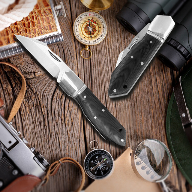 Customizable Black Tanto Blade G10 Folding Knife with Plastic Handle for Outdoor Survival and Camping OEM Sunbart