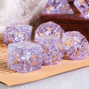 Udixi Đa Diện Biểu Tượng Tùy Chỉnh Khắc Dungeon Và Dragons Đá Quý Gem Glass Cube <span class=keywords><strong>Dice</strong></span> Trò Chơi Set - Product Image 6