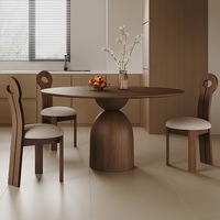 Ensemble Repas Rond en Bois ModHomi Table de Salle à Manger de Haute Qualité Mobilier de Cuisine Moderne Restaurant Rangement Empilable Design Nordique