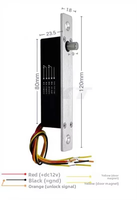 DFD Serrure électrique à pêne étroit modèle 120 Micro Lock certifiée CE ROHS ISO pour magasins, bureaux et armoires