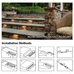 Ngoài trời Vườn 12V 24V AC DC 0.8W 1.2W bước hàng rào điện áp thấp nhôm hardscape paver ánh sáng lan can cầu thang cảnh quan Tường Đèn - Product Image 3
