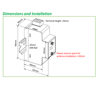 Conmutador montado en riel Din 4G/LoRa Smart Gateway con 1 puerto Ethernet y 2 puertos de
