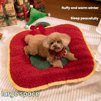 Lit de repos moderne pour animaux de compagnie, design hiver Noël, avec côtés surélevés de 20 cm, pour sieste, détente, confort thermique et réconfort, pour chats/chiens