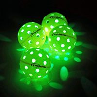 Ensemble de raquettes de pickleball à LED lumineuses : Comprend 2 balles à 40 trous et un sac en filet, directement de l'usine