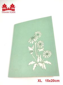 Carte 3D Pop-Up Jardin de Fleurs Sauvages Clôture Blanche – Carte de Vœux pour Penser à Vous, Remerciement, Remise de Diplôme, Cadeau Floral Printanier - Product Image 3