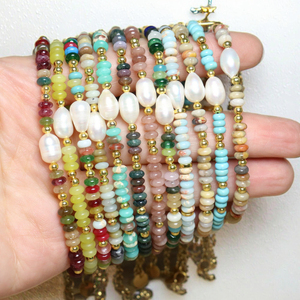 <span class=keywords><strong>Bracciale</strong></span> Boho <span class=keywords><strong>in</strong></span> Pietra Naturale per Donna, Gioiello con Catene <span class=keywords><strong>in</strong></span> Acciaio Inossidabile, <span class=keywords><strong>Bracciale</strong></span> Regolabile Intrecciato a Mano con <span class=keywords><strong>Perle</strong></span>, Regalo - Product Image 4