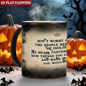 Travel Journey Portable Beverage Mug Frosted Black 11oz <b>Ceramic</b> Heat Color Changing Magic <b>Cup</b> - Product Image 6