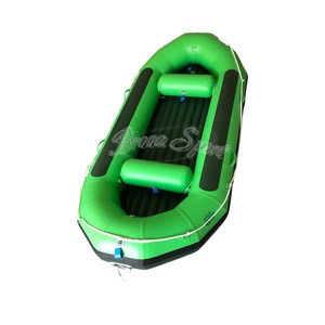 Bateau <span class=keywords><strong>de</strong></span> rivière gonflable <span class=keywords><strong>pas</strong></span> <span class=keywords><strong>cher</strong></span> <span class=keywords><strong>de</strong></span> 365 cm, robuste, à double fond, pour 5 personnes, avec casques et pagaies - Product Image 3