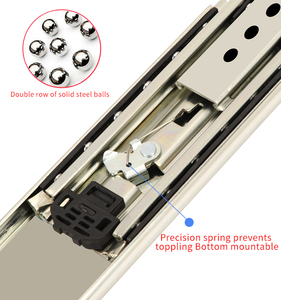 76 công nghiệp nặng nhiệm vụ trượt trầm trọng hơn Trailer hướng dẫn đường sắt khóa ngăn kéo tủ trượt ba phần bóng tủ theo dõi - Product Image 4