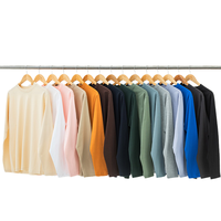 T-shirt à manches longues pour homme en coton biologique 100 %, tissu doux et respirant, idéal pour le bureau, les occasions formelles et les tenues décontractées professionnelles.