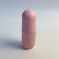 Flacon en plastique de luxe de 50 ml en forme de capsule, surface mate, conteneur cosmétique vide pour sérum et tonique, emballage OEM