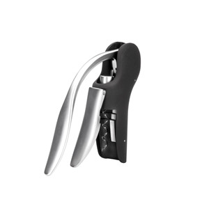 Cavatappi in Zamak Nero con Meccanismo a Leva per Bottiglie di Vino - Product Image 1