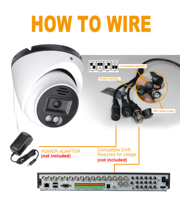 Cámara de Seguridad Analógica Tipo Torreta de 2MP para Exteriores, 4 en 1 (TVI/CVI/AHD/CVBS), Visión Nocturna IR, Micrófono Integrado, IP67, Lente de 2.8mm, Totalmente Metálica, NTSC