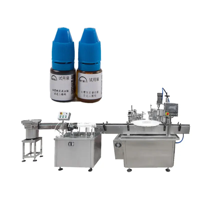 small bottle automatic eye drops filling machine oral liquid filling line essential oil filling capping labeling machine