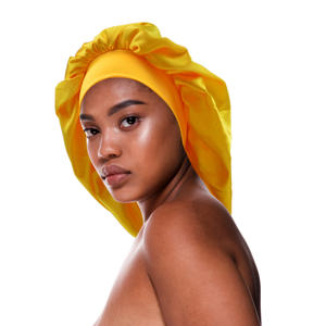<span class=keywords><strong>Bonnet</strong></span> de nuit en satin uni de couleur unie avec logo personnalisé, 12 couleurs en stock, <span class=keywords><strong>bonnet</strong></span> de nuit élastique pour cheveux, <span class=keywords><strong>bonnet</strong></span> de nuit monocouche - Product Image 3