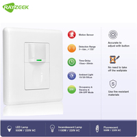Interruptor con Sensor de Presencia de Pared RZ022, Estándar Europeo, 220V CA