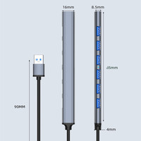 7 In 1 Usb 3.0 Hub Tipe C Adapter Multi Port Hub Splitter 7 In 1 Usb 3.0 Stasiun Dok untuk HUAWEI Xiaomi Samsung Macbook PC