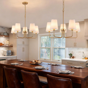 Modern Brass Chandelier 5-<b>Light</b> E26 Gold Finish <b>LED</b> <b>Ceiling</b> <b>Light</b> For Living Room Dining Room Bedroom - Product Image 4