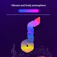 Dailu Atmosphère Intelligent Intelligent DIY Triangulaire Nid D'abeille Quantique Chevet Mur Musique Sync Triangle Panneau Lumineux pour Salle De Jeu