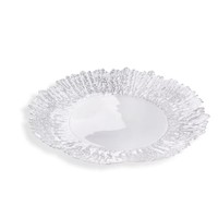 Assiettes de présentation en verre de luxe classiques et modernes, lot de 6, avec couleur personnalisée, pour mariage