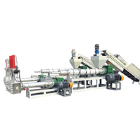 Granulateur plastique double étage PE PET PP LDPE, machine de recyclage de déchets plastiques, machine de granulation plastique, équipement de recyclage plastique