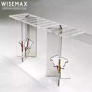 MUEBLES WISEMAX, muebles populares baratos para sala de estar, mesa de entrada acrílica delgada, pasillo, <span class=keywords><strong>consola</strong></span> <span class=keywords><strong>estrecha</strong></span>, Decoración de mesa para oficina - Product Image 6