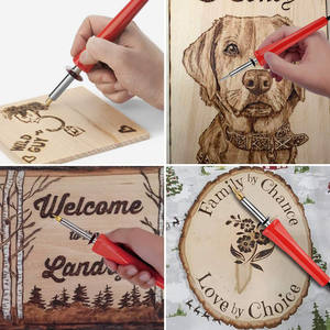 Kit de <span class=keywords><strong>pyrogravure</strong></span> du <span class=keywords><strong>bois</strong></span> pour débutant, outil de bricolage, 14 pointes, outils d'art, stylo à brûler le <span class=keywords><strong>bois</strong></span>, kit de soudure, pour débutants, DIY - Product Image 4
