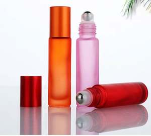 High Quality 10ml Portable Sample Packaging <b>Empty</b> Matte -Shaped <b>Glass</b> Screw Cap Bead <b>Bottle</b> Essential Oil Solution Sealed - Product Image 5