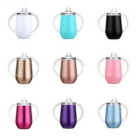 Bouteille isotherme en acier inoxydable 304 de 10 oz avec double poignée, grande capacité, pour enfants, avec bec verseur et design coquille d'œuf, vente en gros