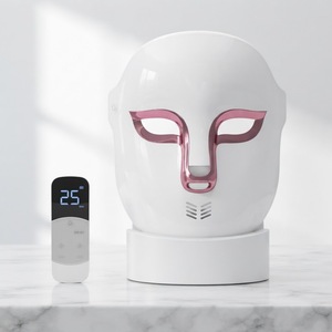 Maschera LED per il Viso con 4 Lunghezze d'Onda, 119 LED, Luce Rossa, Infrarossi, <span class=keywords><strong>Blu</strong></span>, Rosa, Ricaricabile, Telecomando Wireless - Product Image 1