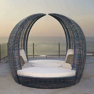 Design à la mode et exquis meubles en rotin extérieur fauteuil roulant salon <span class=keywords><strong>lit</strong></span> en rotin extérieur <span class=keywords><strong>lit</strong></span> en rotin - Product Image 2