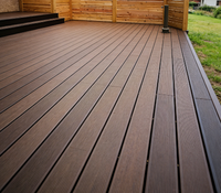 Planches de terrasse en composite WPC à haute résistance, embossées en 3D, double face, résistantes aux intempéries, pour balcon et cour