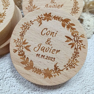 Décapsuleurs en bois pour mariage, fête, décoration intérieure, aimant de réfrigérateur, décapsuleur magnétique en bois, outil de bar - Product Image 1