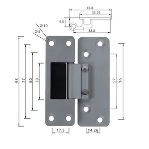 Новый дизайн 35/40/45 мм алюминиевый профиль Тонкий Стеклянный дверной скрытый шарнир анодированный серый черный серебристый белый цвет поверхности
