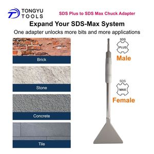 <span class=keywords><strong>Adattatore</strong></span> <span class=keywords><strong>SDS</strong></span> Plus a <span class=keywords><strong>SDS</strong></span> Max per Martello Perforatore con Anello di Bloccaggio in Acciaio Resistente per Martelli Rotanti - Product Image 2