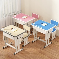 Mobilier de bureau d'apprentissage pour enfants à hauteur réglable ensemble table d'étude et chaises pour enfants pour enfant