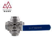Vanne de dérivation manuelle 4 voies de haute qualité, type L, type T, en acier inoxydable 304 316, vanne à bille 4 voies