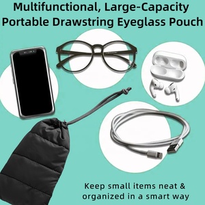 Tragbare Polyester-Brillentasche Personalisierter Brillenbeutel Sonnenbrillenetui Optische Brillentasche Brillenzubehör-Organizer für Täglichen Reisegebrauch - Product Image 4