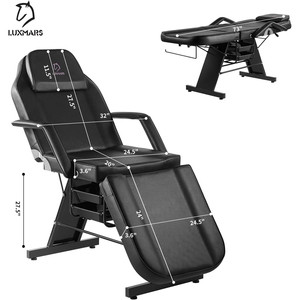 Lettino Multifunzione Regolabile per Trattamenti Viso e Spa, Sedia per Tatuaggi da 73 Pollici con Design Moderno - Product Image 4