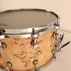 Chrome Burl Maple Snare Drum 14x8 <strong>Jazz</strong> and Stage Percussion with Electroplated Hardware and Exotic Wood Shell - Product Image 3