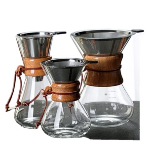 Café Brew <span class=keywords><strong>Chemex</strong></span> vidrio café goteo collar de madera alto borosilicato <span class=keywords><strong>Chemex</strong></span> vidrio verter sobre olla para hacer café - Product Image 1
