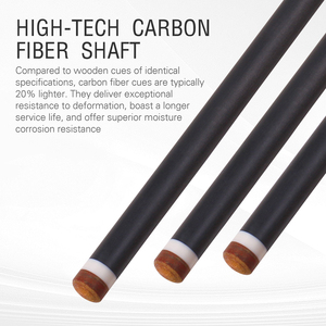 Coupelle de <span class=keywords><strong>billard</strong></span> CUPPA en fibre de carbone, haute technologie, manche à faible déflexion, poignée en cuir d'érable, pointe de 12,5 mm, légère, professionnelle - Product Image 3