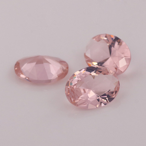 777 # champagner farbe Oval cut Synthetische Morganite edelsteine mit großhandelspreis - Product Image 2