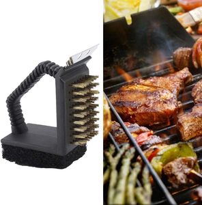 Multifunctional Portable Stainless Steel <b>BBQ</b> Grill <b>Cleaning</b> <b>Brush</b> Scraper Durable Handheld Tool for Outdoor Camping Kitchen Use - Product Image 4