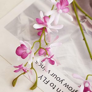 Nuevo Arreglo Floral Artificial de Orquídeas Mariposa de 3 Ramas, Estilo Europeo, Pequeño, para Hogar y Hotel, Cuatro Estaciones - Product Image 4