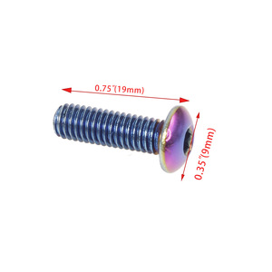 Tornillos para Volante de Coche M5X0.8, Cabeza Plana y Redonda, Azul Verde, Acero Inoxidable 304, Pernos de Fijación para Modificación de Carreras - Product Image 2