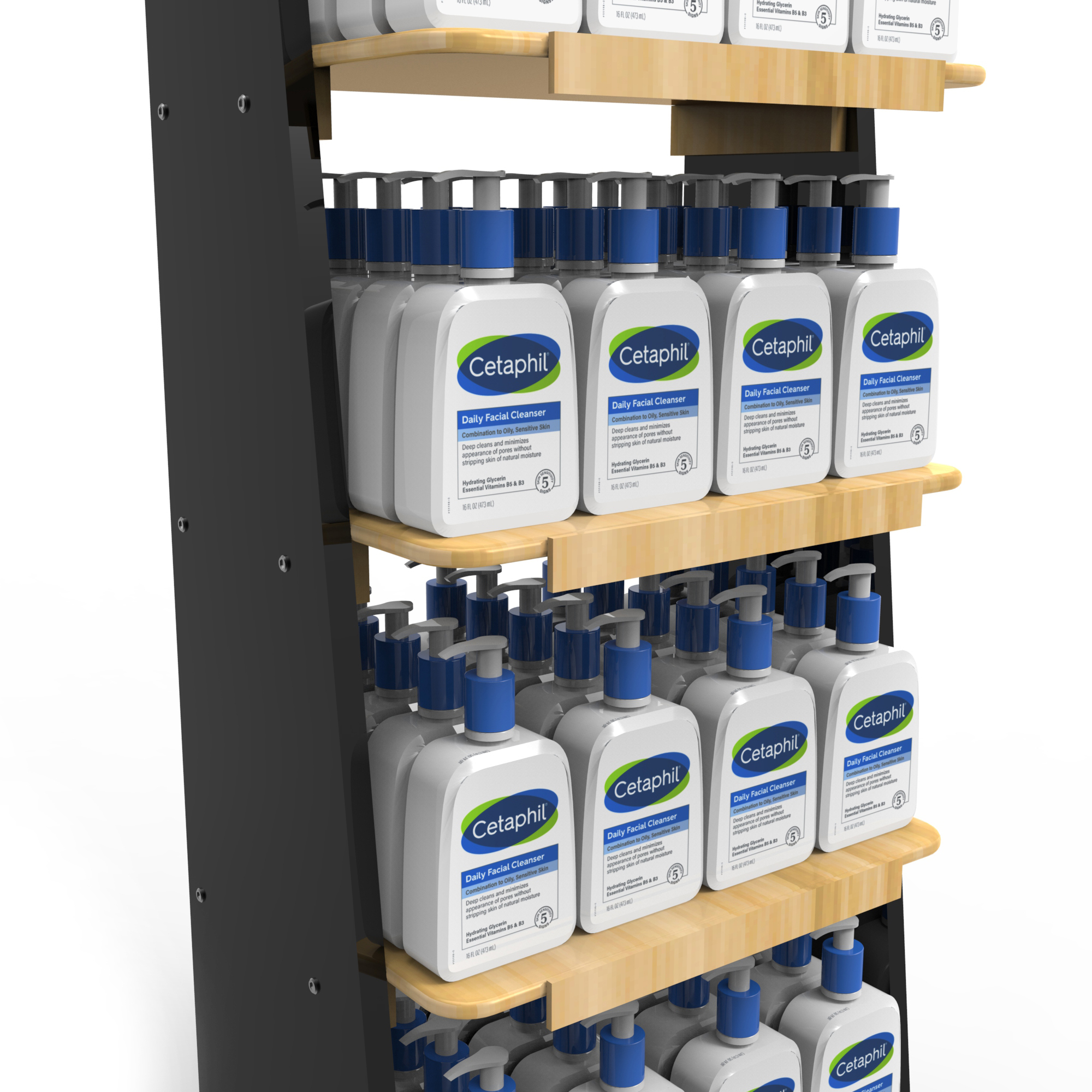 Popular Skin Care Display Stand Custom Types Exhibition Floor Wood Product Display Stands — view 5