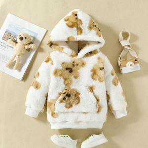 Nouveauté 2023 Sweat à capuche imperméable à motif de dessin animé chaud en fausse fourrure pour bébés garçons et filles en <span class=keywords><strong>hiver</strong></span> - Product Image 2