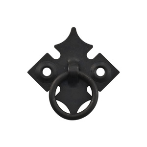 <strong>Antique</strong> Four-leaf Clover Iron Material Black Ring Single-hole Handle Flower Chinese <strong>Style</strong> for <strong>Drawer</strong> Cabinet Door Cabinet Handle - Product Image 6